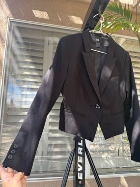 H&M Junior Black Single-Button Tailored Blazer